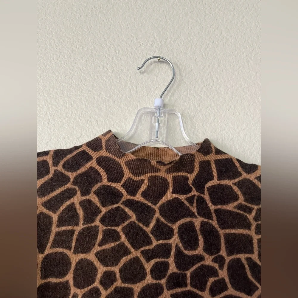 Vintage Causal Corner Giraffe Lambswool & Rabbit Fur Sweater Women Size S - Picture 5 of 13